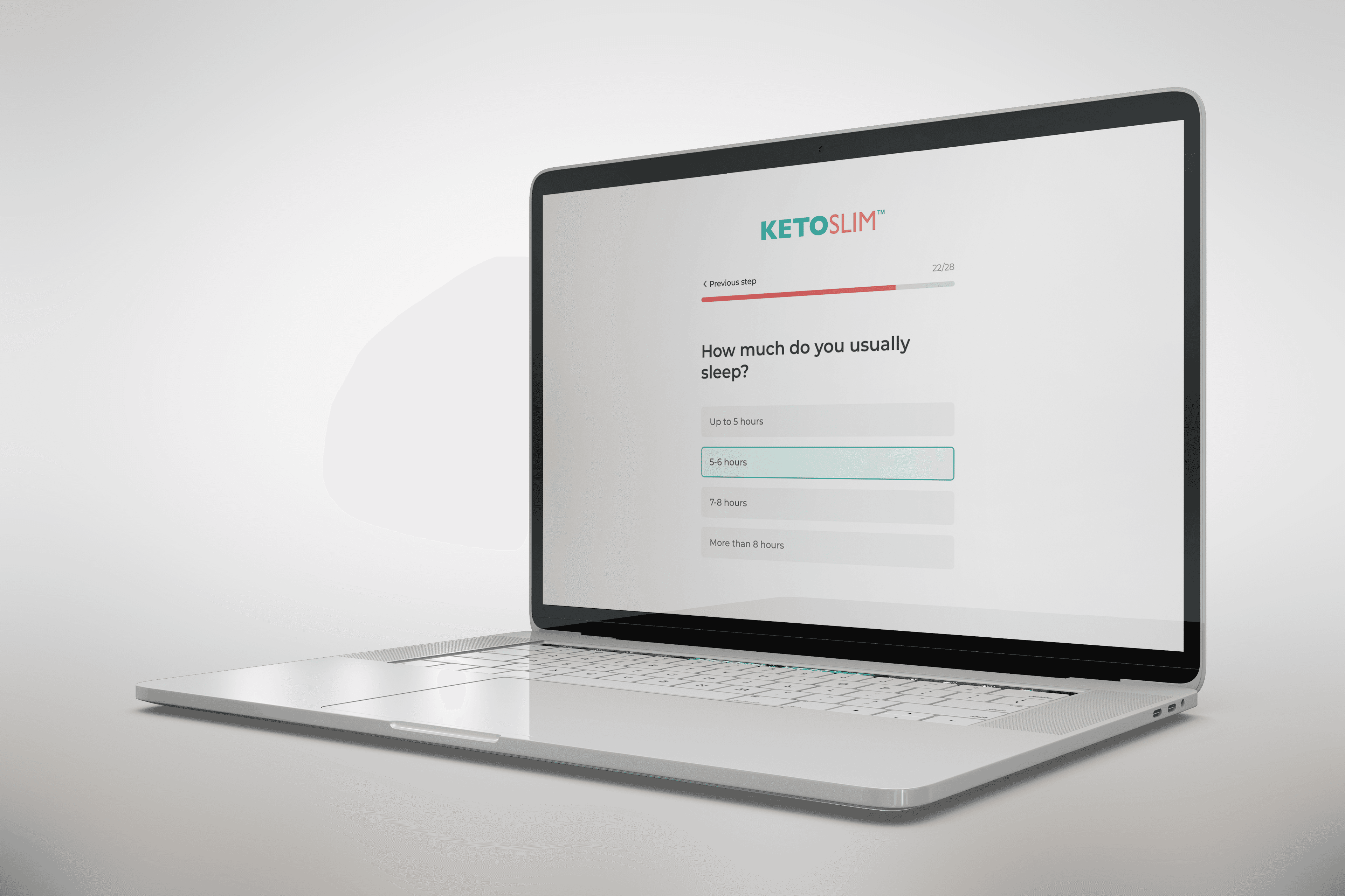 KetoSlim Quiz in React Js